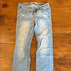 Hollister Light Blue Distressed Jeans
